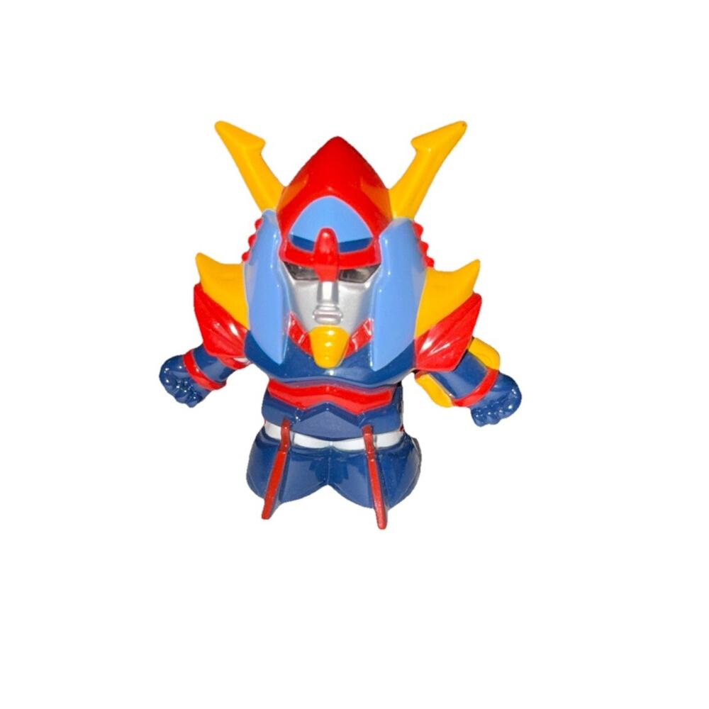 Vintage 1999 Bandai Sunrise Brave Raideen SD Mini Figure Blue Red Yellow Mecha